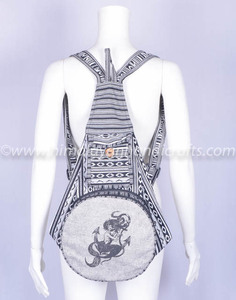 Mochila Convertible estilo bohemio Hobo con estampado de búho, morral vintage multiusos, HGBB, 270 - Product Image 2