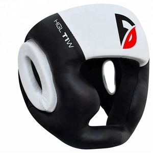 Casco de cuero PU MMA negro L/XL para boxeo, kickboxing, combate y artes marciales protectores de cabeza de boxeo - Product Image 4