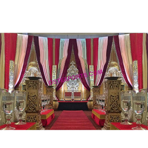 Escenario de Boda Rajasthani Jhrokha, Decoración de Escenario para Recepción de Boda India, Fabricante de Escenarios para Bodas Asiáticas, Suiza - Product Image 1