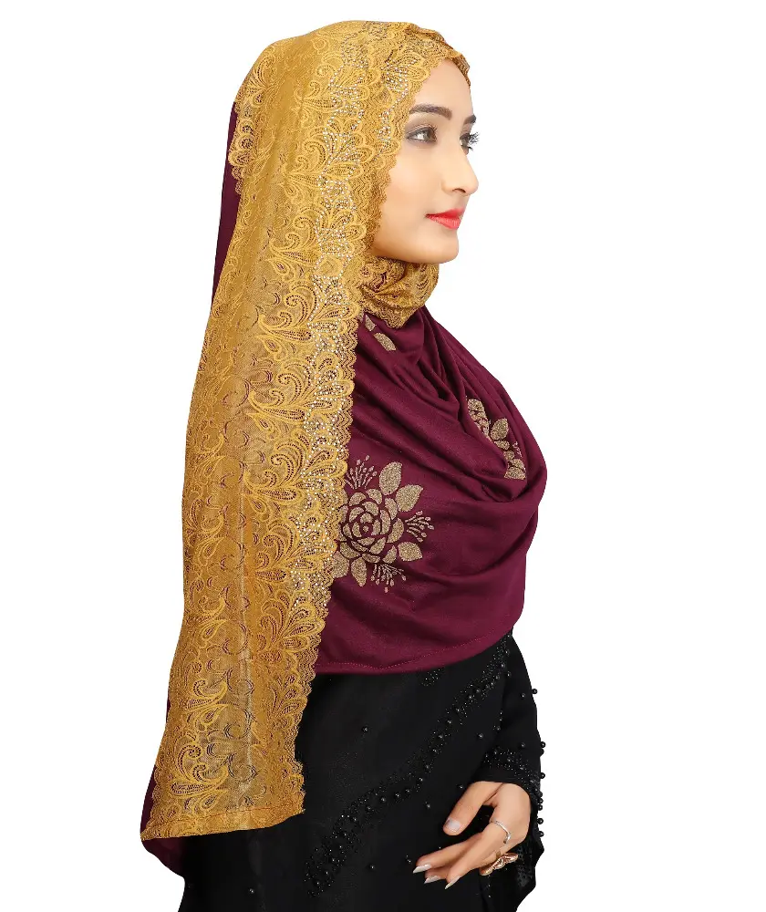 Khăn Choàng Tiệc Cưới Sành Điệu Hijab 2018 (Khăn Trùm Đầu Phiên Bản Tối)