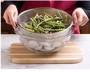 Passoire en acier inoxydable durable avec poignée, grande taille, panier à <span class=keywords><strong>fruits</strong></span> - Product Image 3