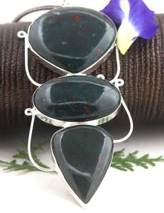 Colgante de Plata de Ley 92.5 Chapado en Oro con Piedra de Sangre Natural Multiforma de Grado AAA, Gema Lisa Hecha a Mano, Regalo Indio para Mujer - Product Image 4