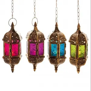 摩洛哥灯笼传统多色吊灯壁挂灯笼用于婚礼装饰和家居装饰