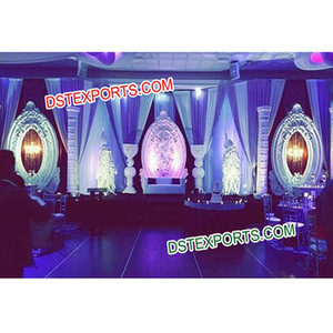 Escenario DE BODA asiático con marcos de fondo ovalados, decoración de escenario de boda inglesa, conjunto de escenario de recepción de boda de estilo victoriano, venta de EE. UU. - Product Image 1