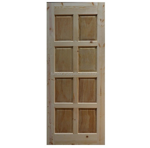 Fornecedor de fabricação de móveis recomendado madeira sólida pinha amarrada 8 painel principal entrada exterior portas