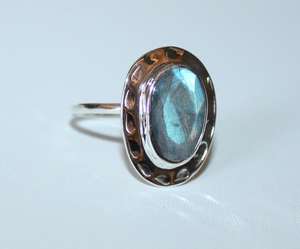 Haute qualité à la mode à la main ronde Labradorite déclaration anneau pour les femmes en argent Sterling pierres précieuses bijoux fins en gros quantité - Product Image 2