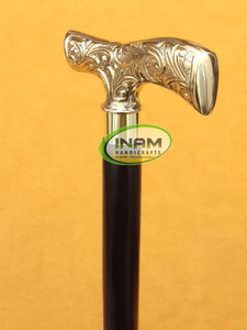 Bâton de marche pliable de style vintage fait à la main avec poignée Derby en laiton Design de canne de marche en bois pour la randonnée - Product Image 3