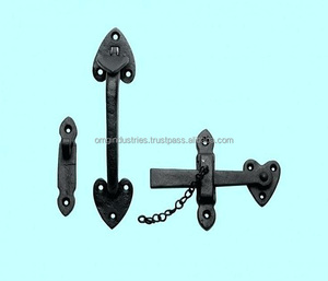 OMG Industries Style rustique Finition noire Loquets de porte à fermeture automatique robustes Quincaillerie de porte à pouce pour accessoires de fenêtre de porte - Product Image 4