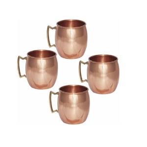 Juego de cuatro tazas de mula de Moscú de cobre, acabado brillante - Product Image 3