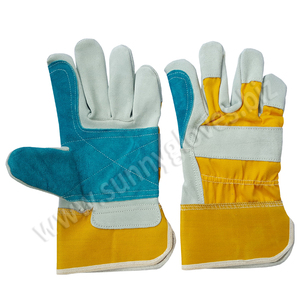 ราคาถูกวัวแยกหนังปาล์มคู่ทำงานถุงมือความปลอดภัย - Product Image 1
