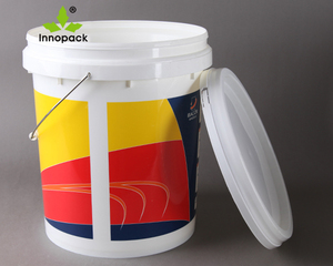 Tambour/seau/baril en plastique transparent de 5 gallons avec couvercle Capacité de 20 litres - Product Image 6