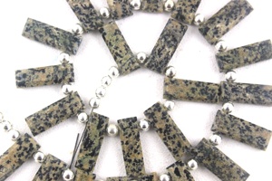Jaspe naturel à facettes en forme de Rectangle, perles de Briolette de bonne qualité, 1 brin, fabrication de bijoux faits à la main - Product Image 4