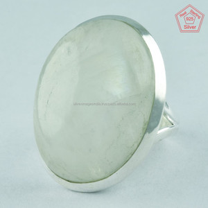 Vente en gros de bagues de luxe en argent sterling 925 avec pierres précieuses naturelles, diamant, perle, lunette plaquée or, taille anniversaire disponible - Product Image 2