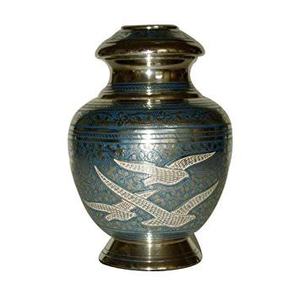 Crtion pour adultes 100% urn argent, machine à percer, oiseaux gravés, style américain et européen - Product Image 1