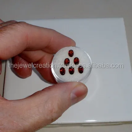 Piedra Natural de 6x4mm para crear joyas, piedra ovalada con facetas de granate rojo, ovalada, proveedor de piedras preciosas para joyería, tienda en línea de Alibaba DIY