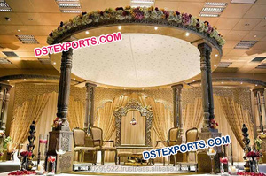 Mandap de Madera Tallada de Doble Pilar para Bodas, Diseño Nuevo, Mandaps para Bodas en Massachusetts - Product Image 5