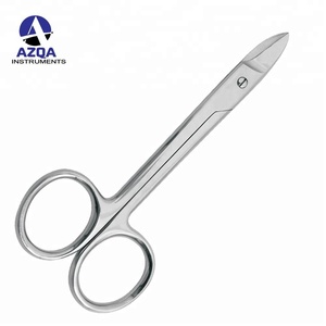 Ciseaux en acier inoxydable à pointe arrondie pour couper les poils des oreilles et du nez, les sourcils, la moustache et la barbe - Product Image 2