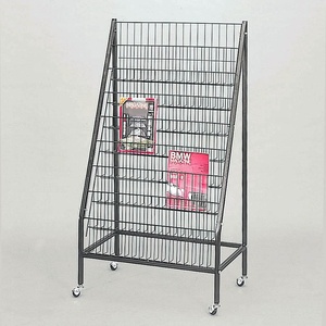 Kim loại màu trắng dây Tạp Chí Rack hiển thị đứng với cài đặt dễ dàng cho các cửa hàng bán lẻ & thư viện - Product Image 2