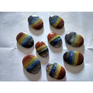 Colgante de joyería ovalada de 7 Chakras de alta calidad, joyería de cabujón ovalado de piedra Natural, colgante de piedras preciosas de cristal curativo, mayorista - Product Image 2