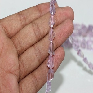 Haute qualité 1 brin naturel rose améthyste pierres précieuses pépites à facettes perles en forme pour bijoux Bracelet collier utilisation - Product Image 5