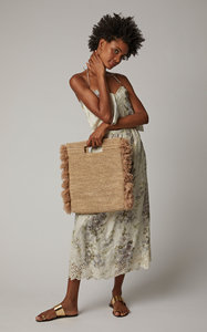 Handmade Rectangular Hole Handle Straw <b>Bag</b> with Two Straps Customizable - Product Image 4