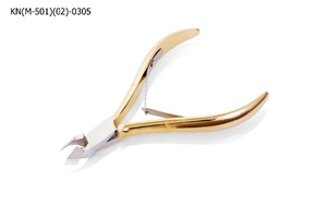 NGHIA Pince à cuticules professionnelle en acier dur N-118 plaqué or pour l'exportation Outil de beauté de haute qualité pour le soin des ongles manucure et pédicure - Product Image 2