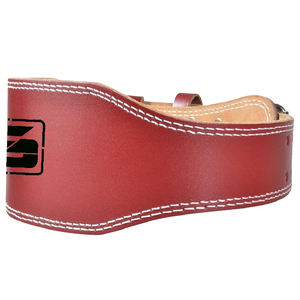 Ceinture de levage en cuir de vachette robuste personnalisée véritable équipement d'haltérophilie de puissance soutien dorsal logo de cyclisme de gymnastique - Product Image 4