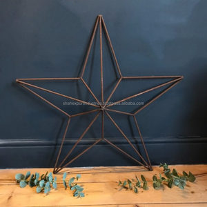 Decoración de pared de estrella de Metal negro rústico para decoración de Navidad, salas de estar interiores, decoración de habitaciones - Product Image 2