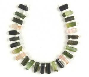 Awesome Pencils Shape Rough Natural Cut Multi <b>Tourmaline</b> Gemstone Top Side Drill Making Jewelry <b>Necklace</b> - Product Image 1