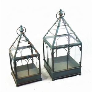 Meilleures ventes de lanternes décoratives pour la maison en verre et métal faites à la main avec impression numérique - Product Image 4