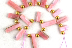 สินค้ามาใหม่ลูกปัดหินบริโอเลตต์พลอยสีชมพูธรรมชาติรูปทรงสี่เหลี่ยมผืนผ้าแบบเหลี่ยมเพชรพลอยขายส่ง manufracture - Product Image 3