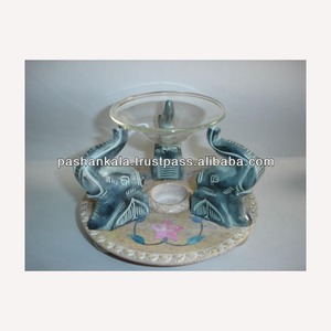 Lampe brûle-parfum en pierre ollaire, diffuseur d'huiles aromatiques - Product Image 1