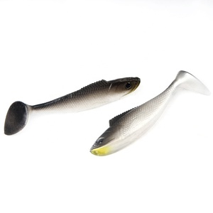 9,5 cm 9g preto branco Swimbait plástico macio isca moldes - Product Image 2