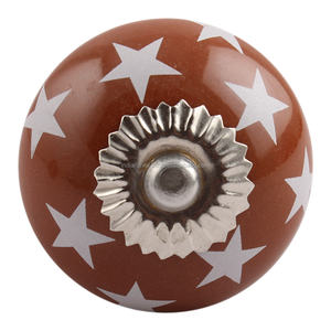 Tiradores modernos de cerámica, color marrón, estrella, para puerta de armario de cocina, CK-1403 de 3,81 cm, venta al por mayor - Product Image 2