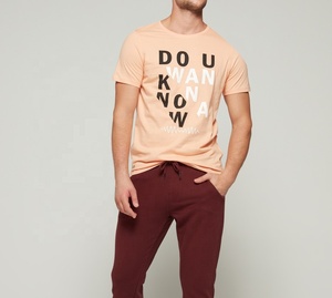 T-shirt décontracté pour homme à manches courtes en coton respirant, imprimé sérigraphié, poids du tissu 260 grammes - Product Image 3