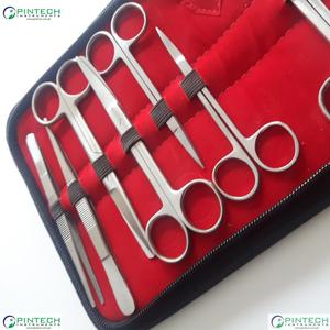 Kit de práctica de sutura profesional para estudiantes, instrumentos quirúrgicos de grado médico de acero inoxidable, 12 Ce, PK, Manual, 2 años - Product Image 2