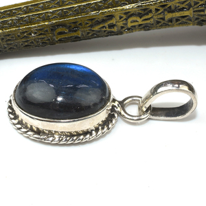 Joli pendentif en argent sterling 925 Labradorite bleu feu Bijoux en argent sterling Bijoux en argent 925 - Product Image 4