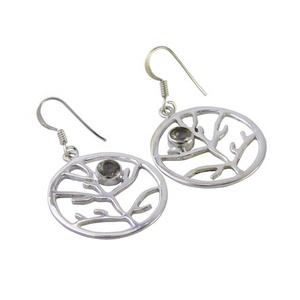 Classique 925 solide en argent Sterling boucle d'oreille cristal pierre précieuse rhodium or Rose placage fiançailles cadeau de mariage pour les femmes diamant - Product Image 1