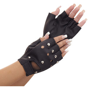 Gants en cuir de mouton véritable à demi-doigts Mode confortable Cyclisme quotidien SKI Quatre saisons Utilisation en extérieur - Product Image 1