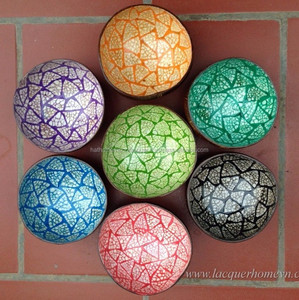 Mother of Pearl <b>Coconut</b> <b>Shell</b> Bowls, Lacquered Bowls for Decoration - Product Image 3