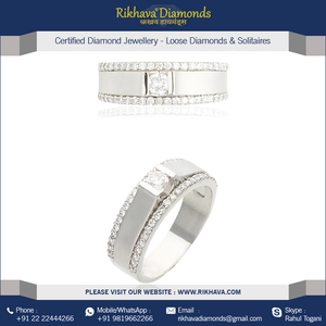 แหวนหมั้นเพชรทองคำขาวผู้ชาย - Product Image 3