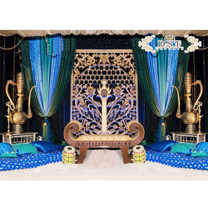 Mehandi-Escenario nocturno musulmán, decoración de escenario, sangeet, impresionante - Product Image 1
