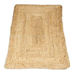 Alfombra de cáñamo de alta calidad, alfombras y alfombras de yute rectangulares trenzadas, alfombras y esteras de yute al por mayor India - Product Image 1