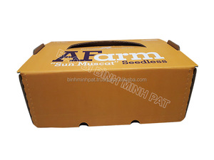 กล่ององุ่นเวียดนามกระดาษลูกฟูกยูวีสำหรับผลไม้และผักพิมพ์ลายนูนสำหรับใช้ในการเกษตร - Product Image 3