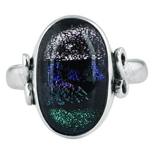 Anillo de Plata de Ley 925 con gema de cristal, joyería - Product Image 1