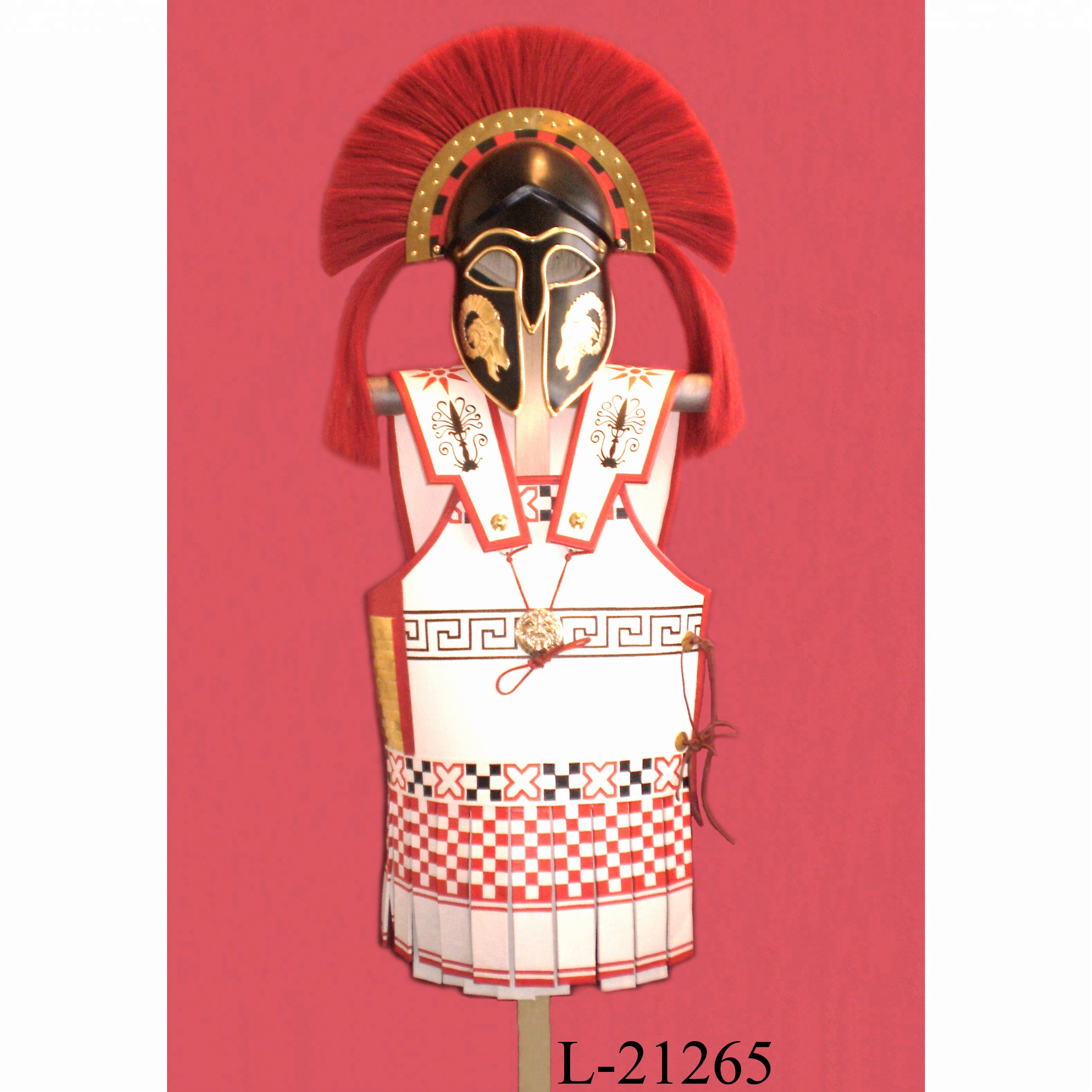 Кожаный Linothorax с спартанским шлемом