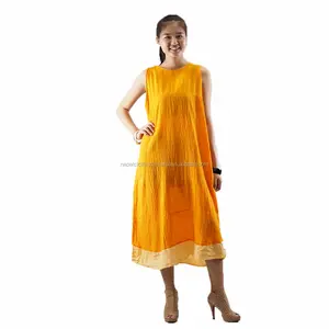 NAPAT Mid-Calf Long Dress Woman Casual Solid Cheap Dress