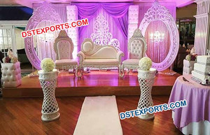 Royal Fiber Wedding Stage Decoraciones Elegante vela Decoración para Indian Mandap Stage-para ceremonias de boda - Product Image 4