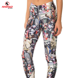 Leggings de sport pour femmes à motif léopard, taille élastique mi-haute, anti-humidité, sublimés - Product Image 4