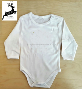 cheap wholesale indian manufacturer alibaba gold supplier 2026 high quality cotton baby romper plain / blank bodysuit onesie - Product Image 5